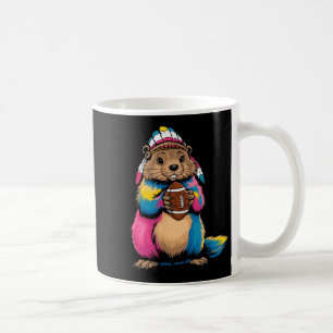 Tie-dye Football Groundhog Happy Groundhog Day Gam Coffee Mug