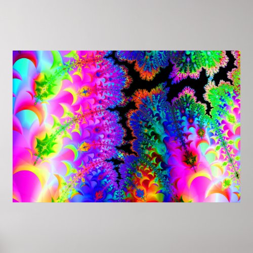 Tie Dye Fractal Poster