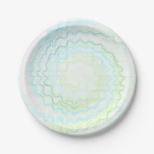 Tie dye funky Retro Swirl Party Light blue Paper Plates