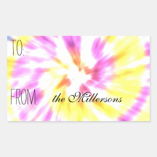 Tie Dye Gift Tag (Front)