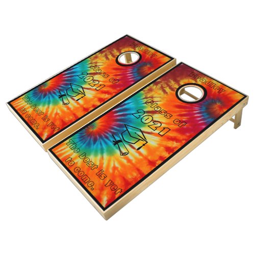 Tie Dye Graduation Cornhole Set