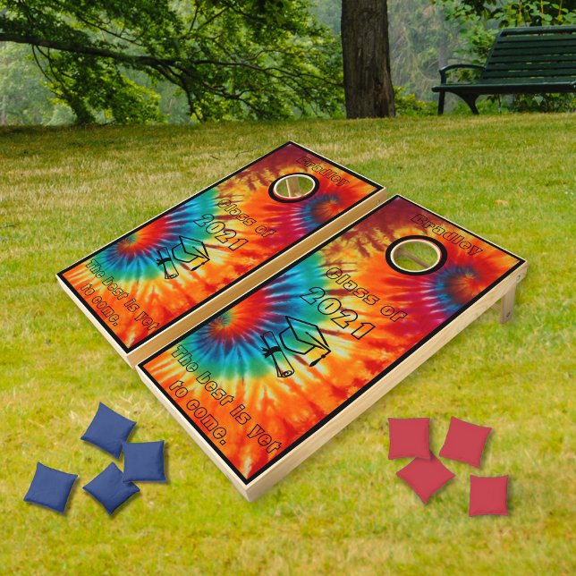 Tie Dye Graduation Cornhole Set (Creator Uploaded)