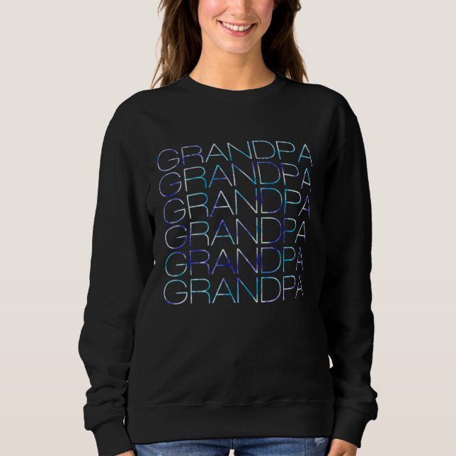 Tie Dye GRANDPA  Fathers Day Present for Dad Papa  Sweatshirt (Front)