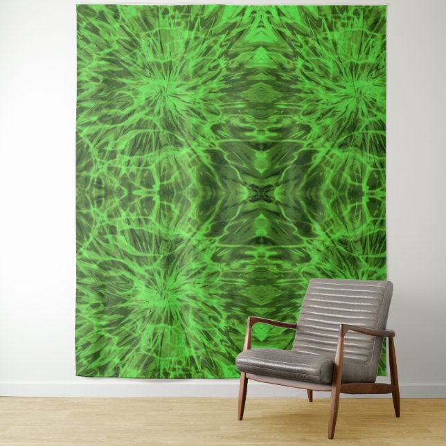 TIE DYE GREEN  TAPESTRY (In Situ)