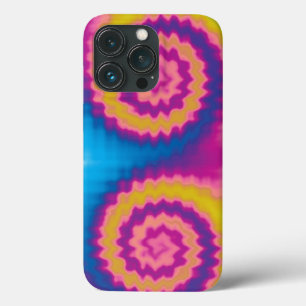 Tie dye groovy funky retro swirl colorful pattern iPhone 13 pro case