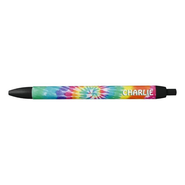 Tie Dye Groovy Personalized Back to School Pen (Front)