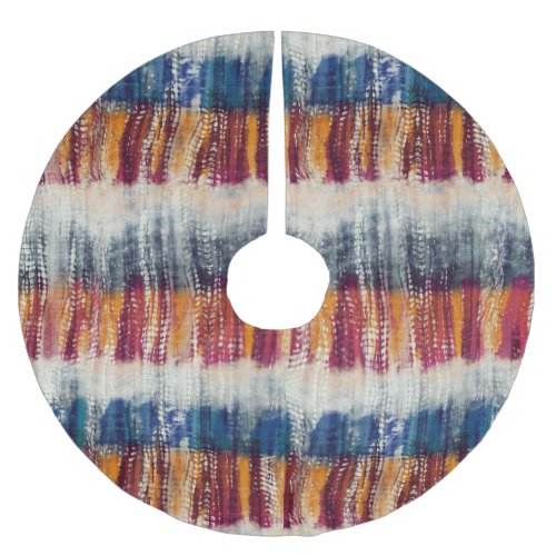 Tie_dye grunge fabric simulation brushed polyester tree skirt