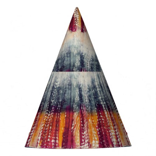 Tie_dye grunge fabric simulation party hat