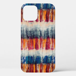 Tie dye grunge styled fabric simulation pattern iPhone 12 case