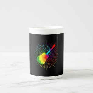 Tie Dye Guitar Music Design Colorful Guitarist Bone China Mug