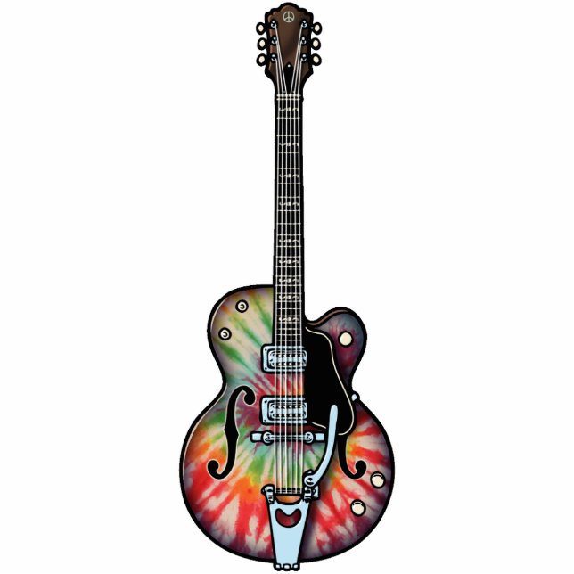 Tie Dye Guitar Statuette (Front)