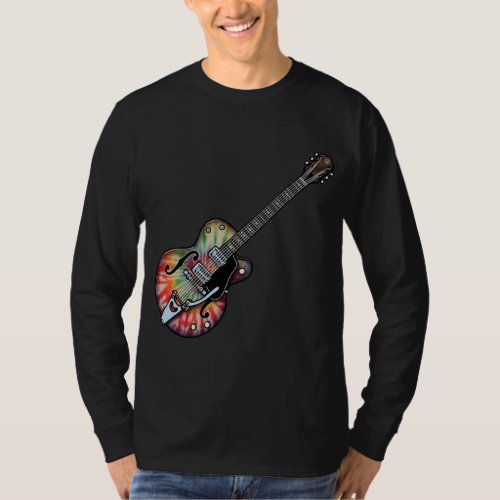Tie Dye Guitar T_Shirt