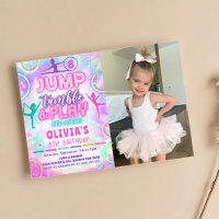 Tie Dye Gymnastics Jump Birthday Party Photo