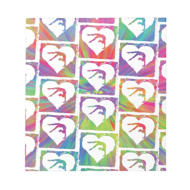 Tie Dye Gymnastics Pattern Notepad (Front)