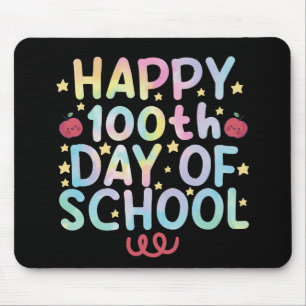 Tie Dye Happy 100th Day Of School Teacher Student Mouse Pad