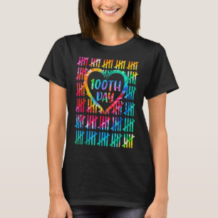 Tie Dye Happy 100th Day Of School Teacher Student T-Shirt