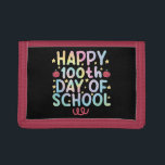 Tie Dye Happy 100th Day Of School Teacher Student  Trifold Wallet<br><div class="desc">Tie Dye Happy 100th Day Of School Teacher Student 100 Days T-Shirt</div>
