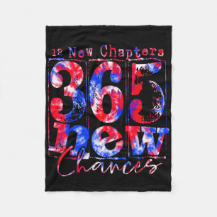Tie-dye Happy New Years 12 New Chapters 365 New Ch Fleece Blanket
