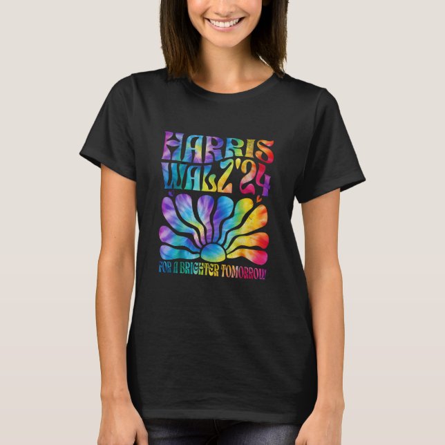 Tie dye Harris Waltz 2024 Election Kamala T-shirt (Front)