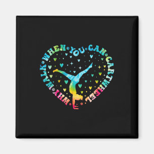 Tie-dye Heart Cartwheel Gymnastics Cheerleader Gym Magnet