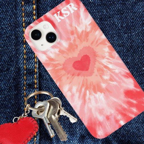 Tie Dye Heart Monogram  Case_Mate iPhone 14 Plus Case