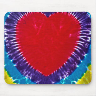 Tie Dye Heart Mouse Pad
