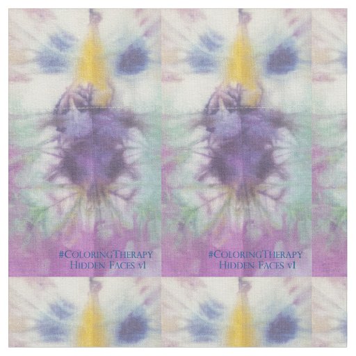 Tie-Dye Hidden Faces #1 fabric