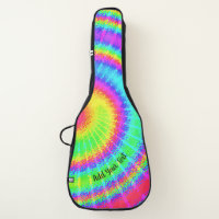 Tie Dye Hippie Colorful Tiedye Rainbow Custom Name Guitar Case