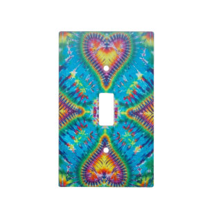 Tie dye hippie psychedelic light switch cover
