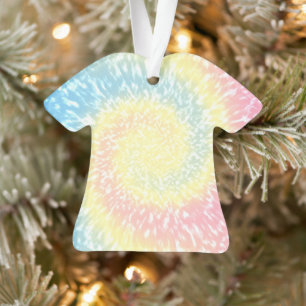 Tie Dye Hippy Swirl TShirt Christmas Ornament
