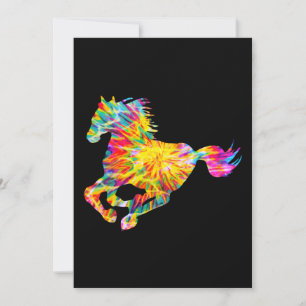 TIE DYE HORSE INVITATION