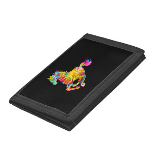 TIE DYE HORSE TRI-FOLD WALLET