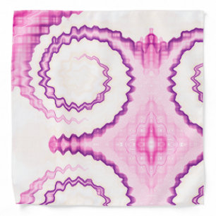 Tie dye Hot pink fuchsia white swirl funky Bandana