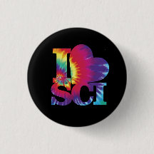 Tie Dye I Love Science pin