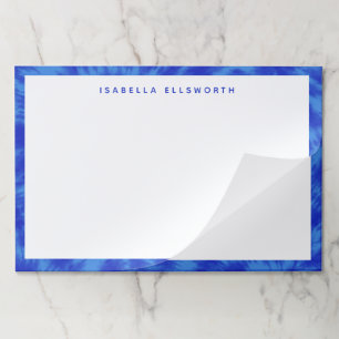 Tie Dye in Blue Personalized Paper Pad