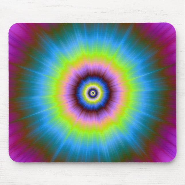 Tie-Dye in Blue Pink Yellow Mousepad (Front)