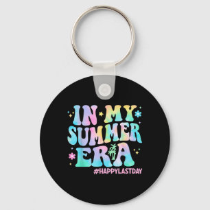 Tie Dye in Summer Era Last Day of School Teacher Keychain