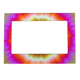 Tie-Dye in Violet Red and Green 5x7 Magnetic Frame
