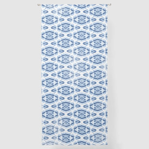 Tie Dye Indigo Blue Shibori Pattern Sheer Curtains