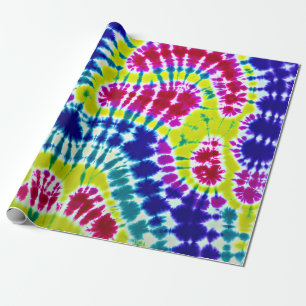Tie Dye Inked Psychedelic Spiral Surface Art Wrapping Paper