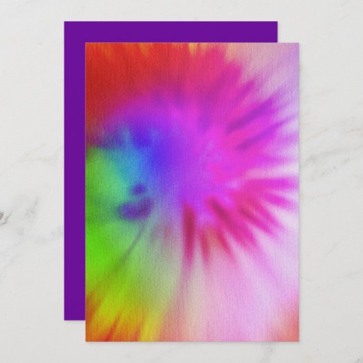 Tie Dye Invitations (Front/Back)