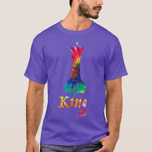 Tie Dye King Chess Piece T_Shirt