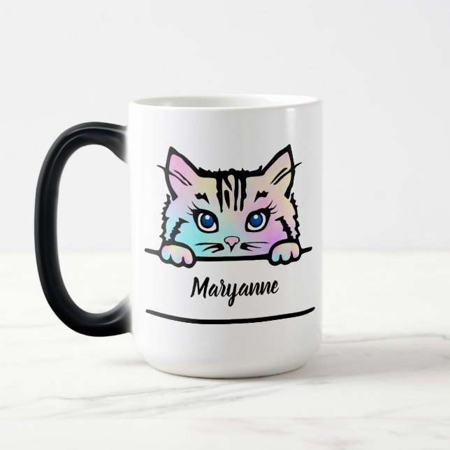 Tie Dye Kitty Mug (Left)