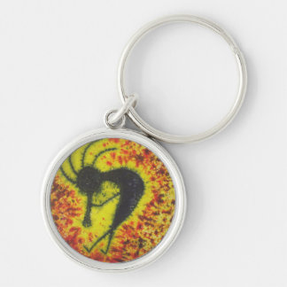 Tie Dye Kokopelli Key Chain