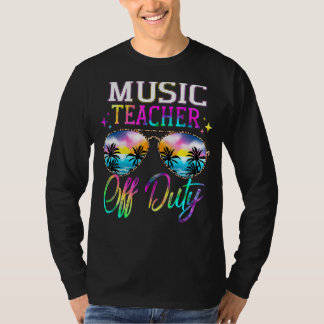 Tie Dye Last Day Of School For Music Teacher Off D T-Shirt