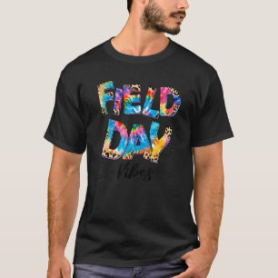 Tie Dye Leopard Field Day Vibes Teacher Kids Field T-Shirt