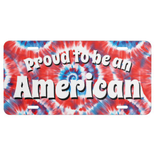 Tie-Dye License Plate
