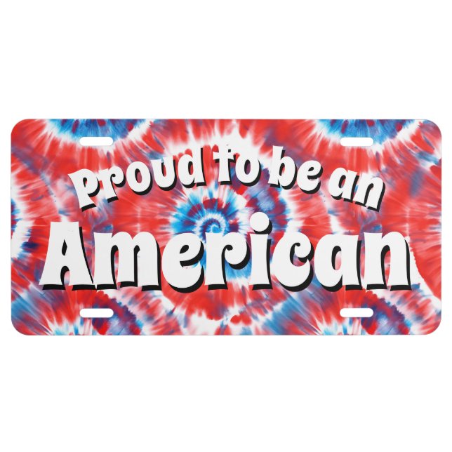 Tie-Dye License Plate (Front)