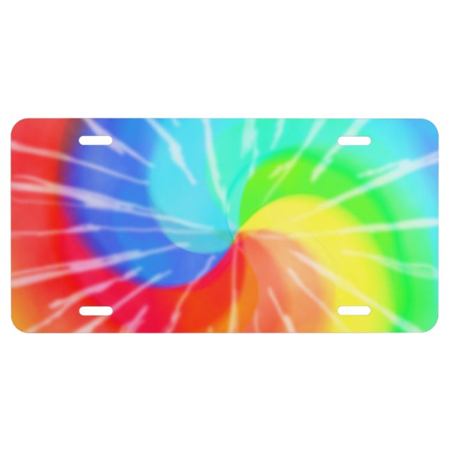 Tie dye license plate (Front)