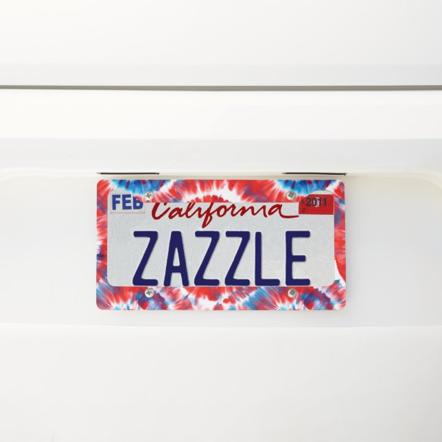 Tie-Dye License Plate Frame (On Car)